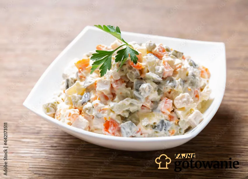 Porcja sałatki jarzynowej