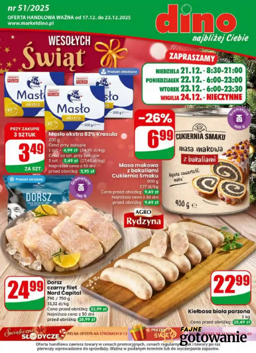 W promocji m.in. masło i masa makowa Dino - gazetka