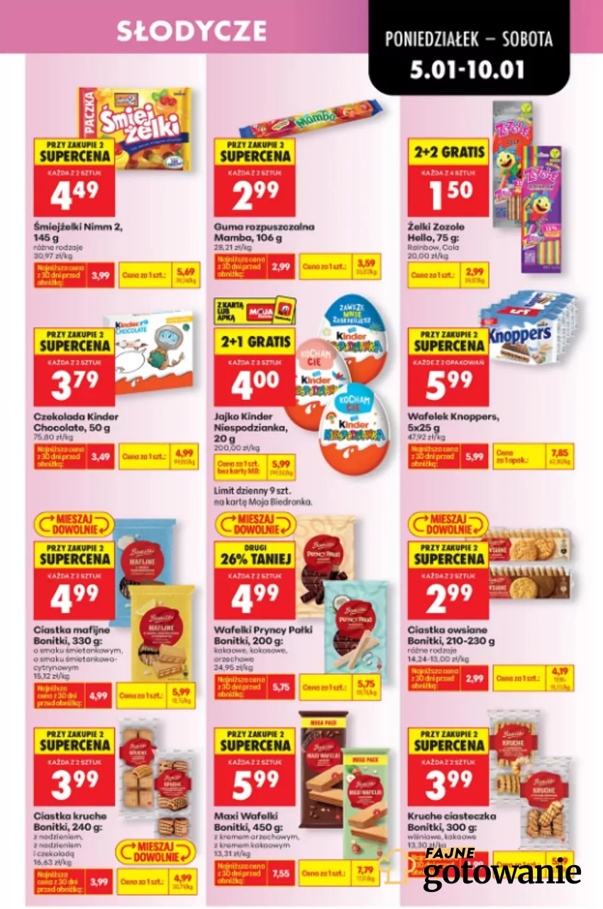 Ulubione słodycze Polaków - promocja do 10.01 Biedronka - gazetka
