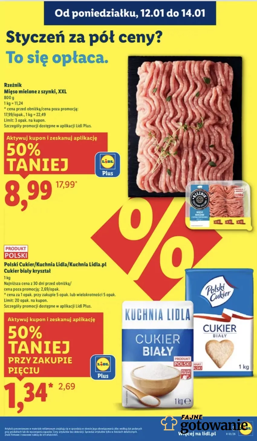 W dobrej cenie jest mięso mielone z szynki - przecena o 50% Promocje w Lidlu