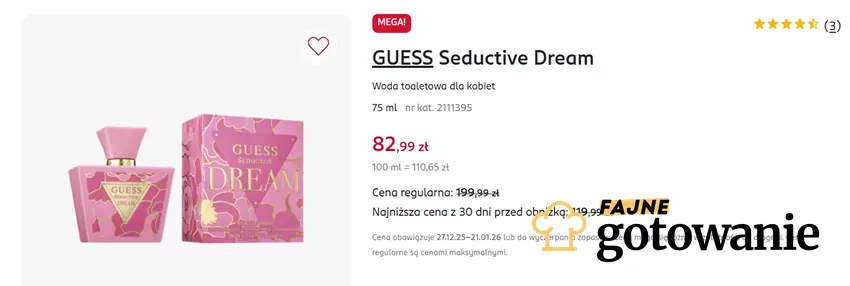 Duża obniżka ceny kultowego zapachu GUESS Rossmann - gazetka
