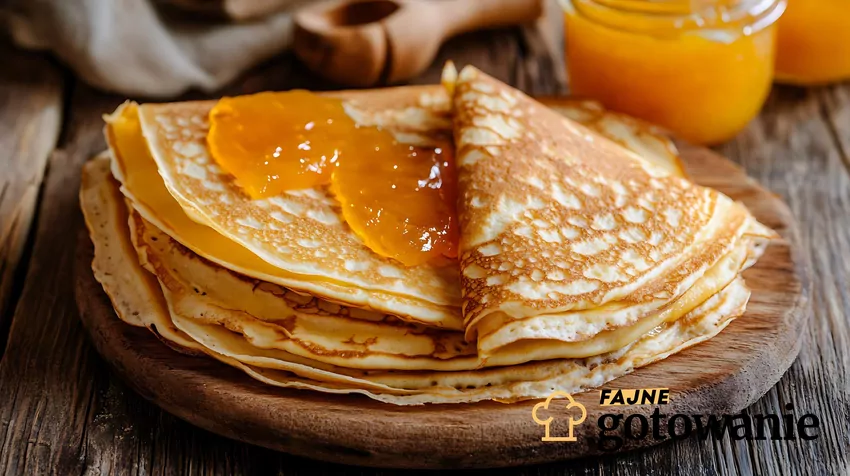 Naleśniki posmarowane dżemem