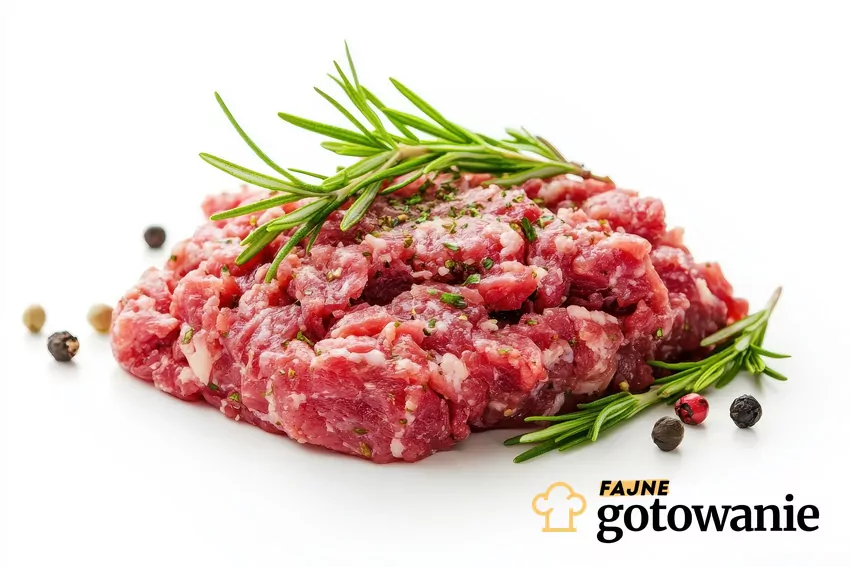 Ciemnienie mięsa to naturalny proces Mięso mielone ozdobione ziołami
