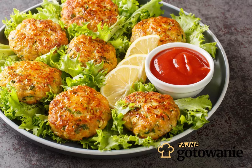 Kotlety mielone z cukinią na talerzu