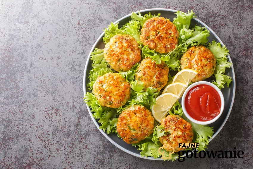 Kotlety mielone z cukinią na talerzu