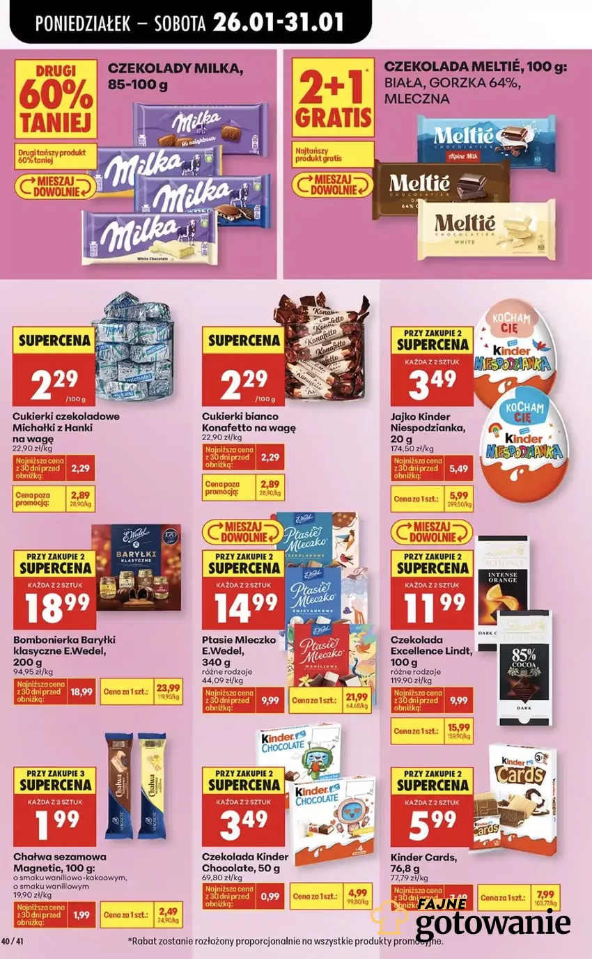 Czekolada Excellence ma super cenę - jedyne 11,99 zł/szt. przy zakupie 2 Promocje w Biedronce