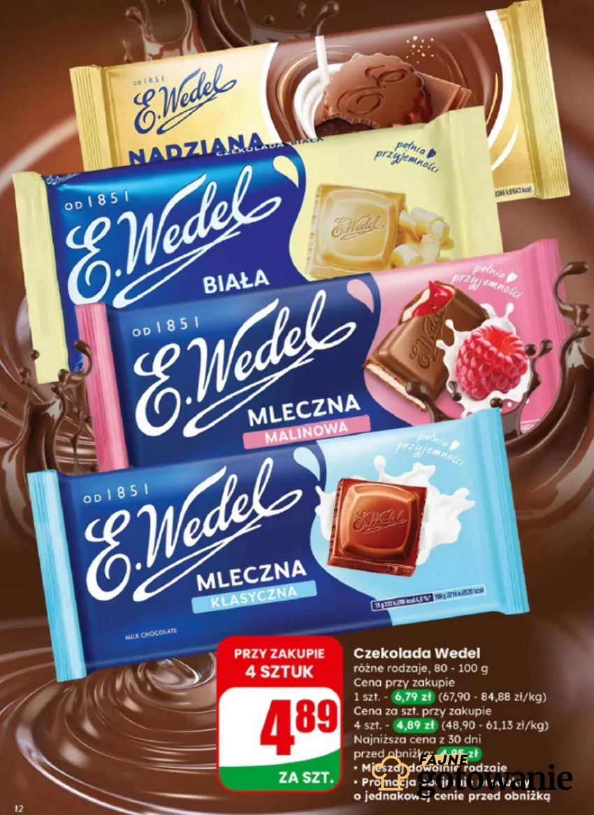 Kultowa czekolada Wawel w okazyjnej cenie Dino - gazetka