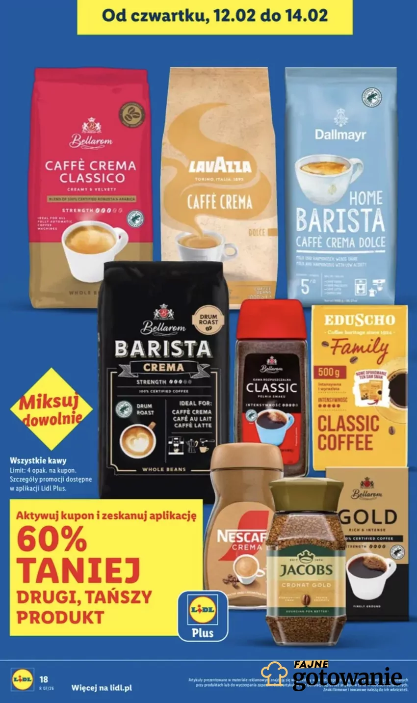 W akcji biorą udział wszystkie kawy, zarówno ziarniste, mielone jak i rozpuszczalne Promocje w Lidlu