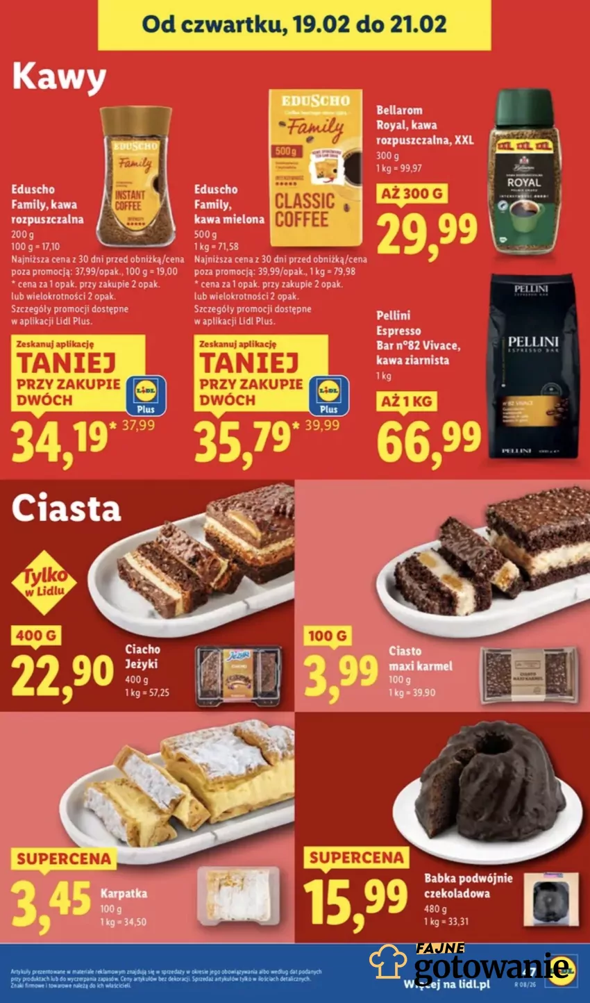 Do kawy kup sobie coś słodkiego - w ofercie Lidla są ciasta w super cenach Promocje w Lidlu