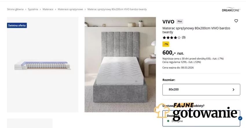 W promocji wysokiej jakości materac sprężynowy Jysk - gazetka