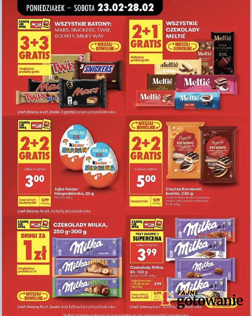 Dziennie można kupić maksymalnie 8 sztuk Promocje w Biedronce