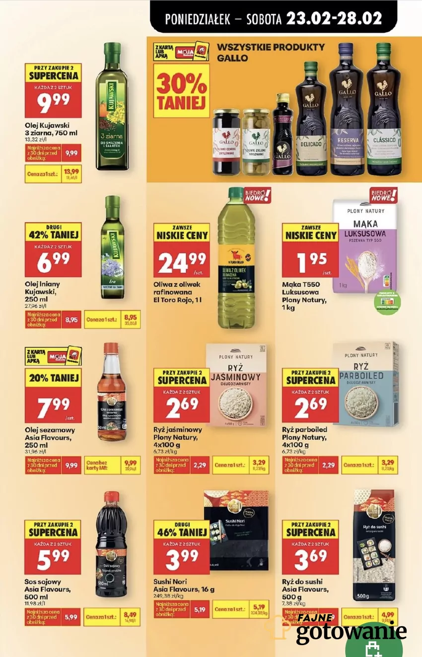 Drugie opakowanie oleju lnianego jest tańsze o 42% Promocje w Biedronce