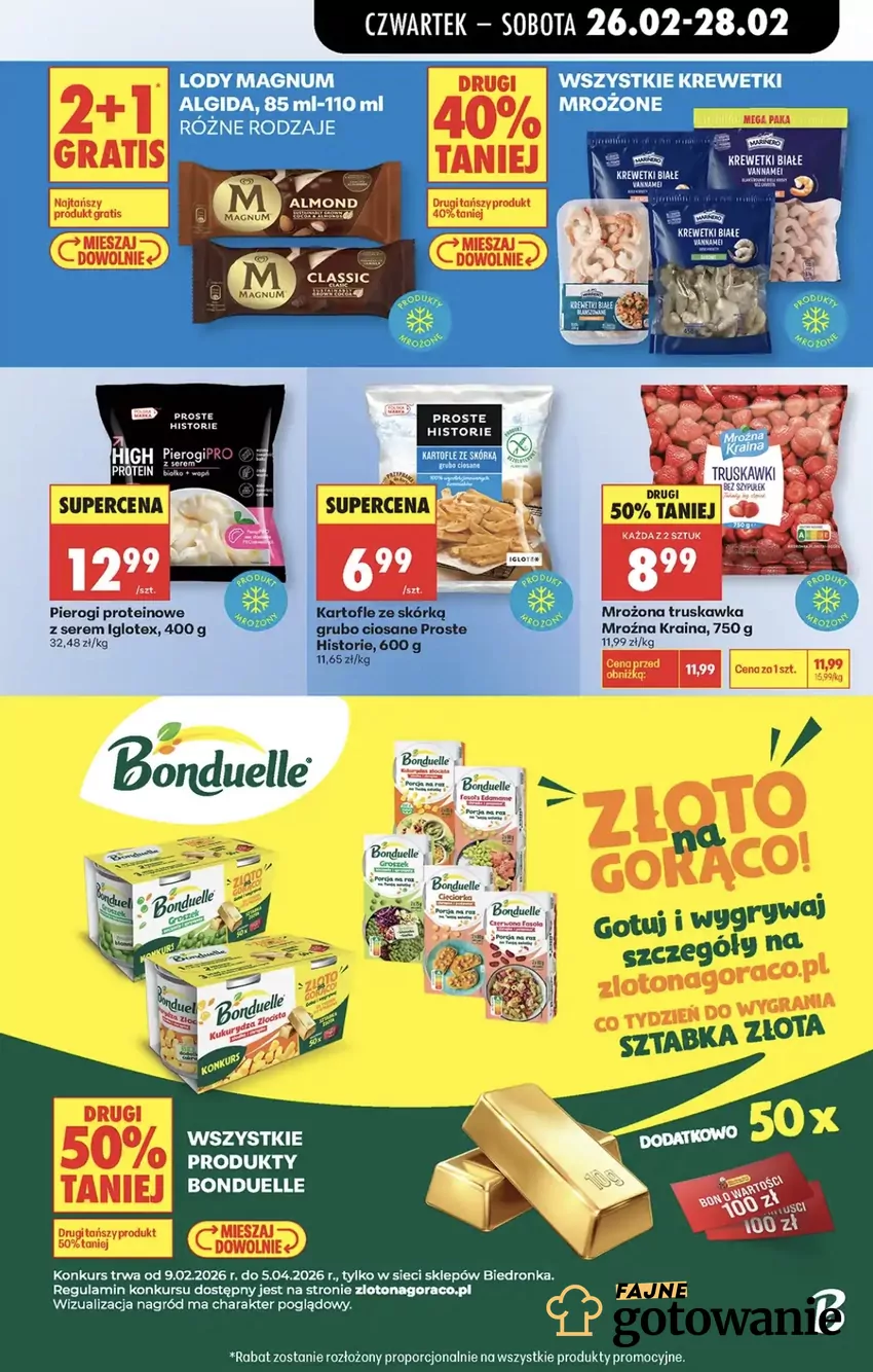 Drugie opakowanie kosztuje 40% mniej - bez kimitów Promocje w Biedronce