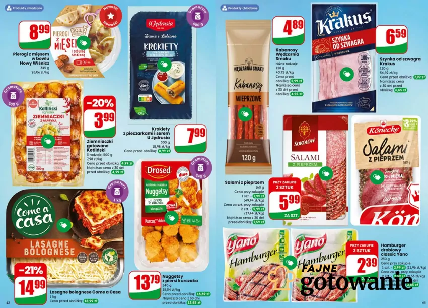 W Dino duże obniżki cen gotowych dań Dino - gazetka