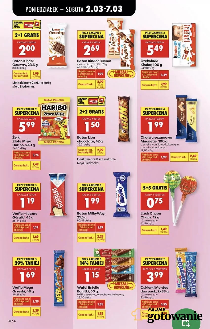 Promocji z gratisowymi produktami w tej gazetce jest mnóstwo Promocje w Biedronce