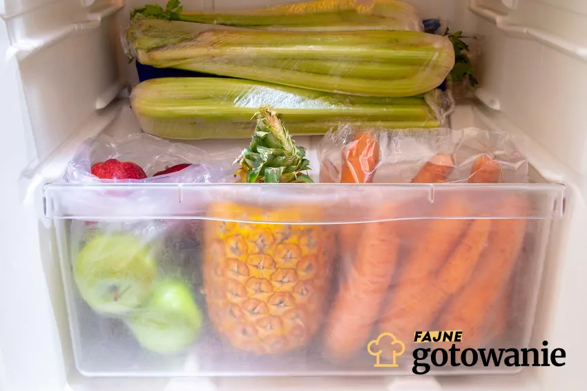 Dolna szuflada w lodówce