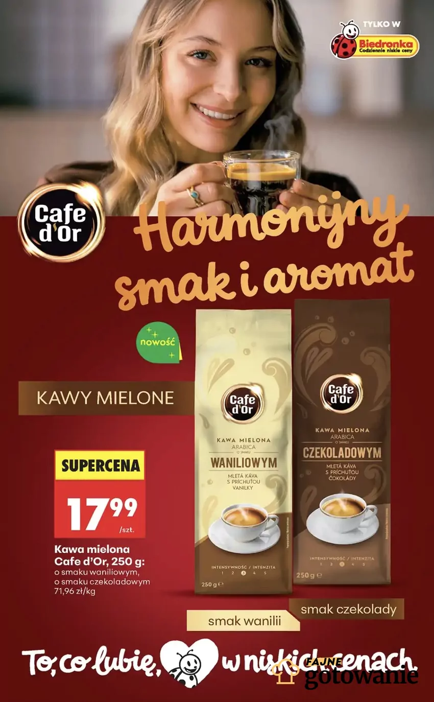 Do oferty kawowej w Biedronce doszły dwie nowe kawy mielone smakowe Promocje w Biedronce