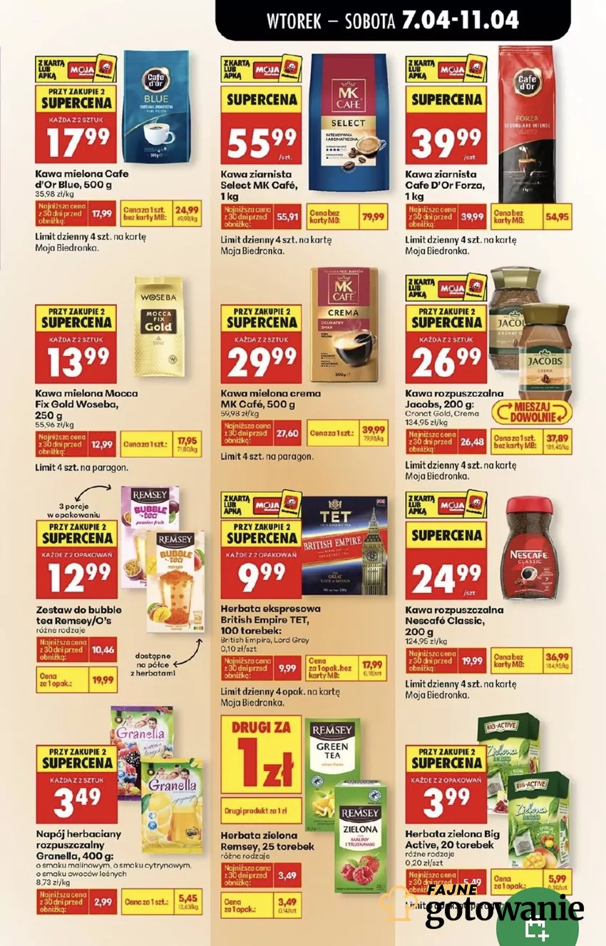 Obniżono cenę słynnej kawy ziarnistej o około 30% Promocje w Biedronce