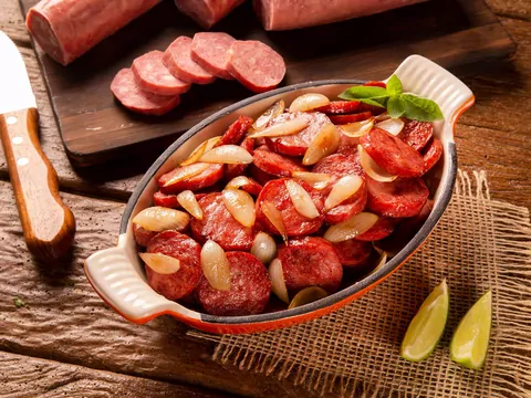 Danie z kiełbasy z PRL