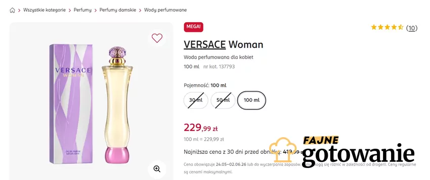 Woda perfumowana dla kobiet prawie 200 zł taniej! Rossmann - gazetka