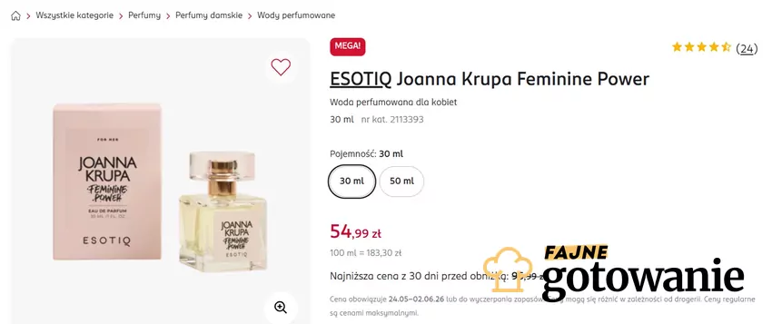 Woda perfumowana dla kobiet w atrakcyjnej cenie Rossmann - gazetka