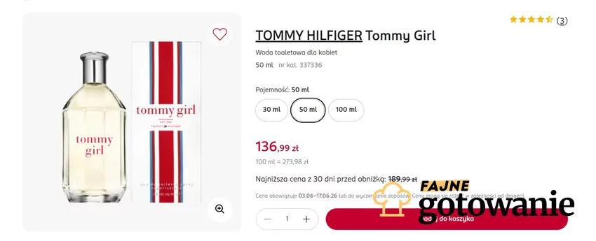 TOMMY HILFIGER Tommy Girl taniej o 53 zł Rossmann - gazetka