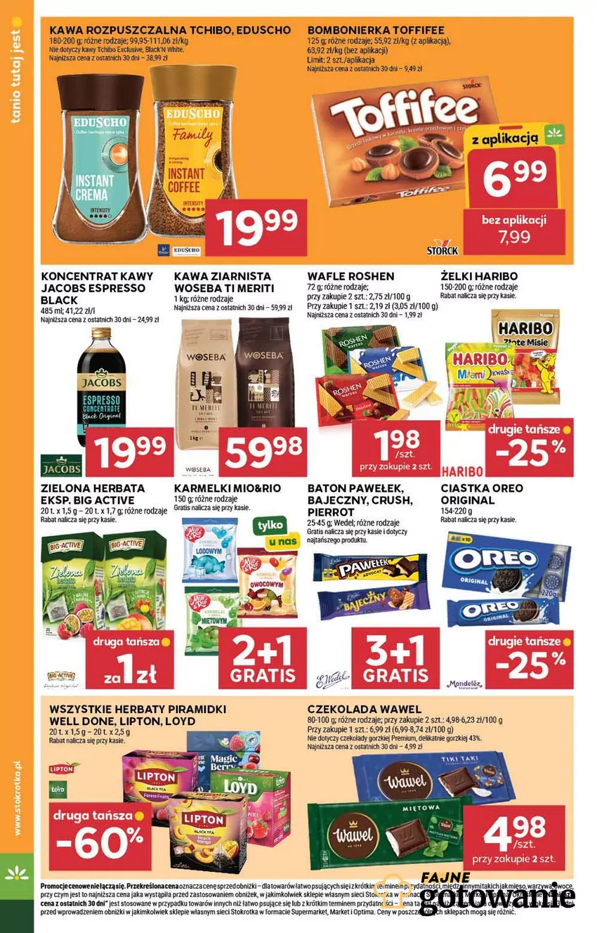 Słodycze, kawa i herbata w promocji Stokrotka - gazetka