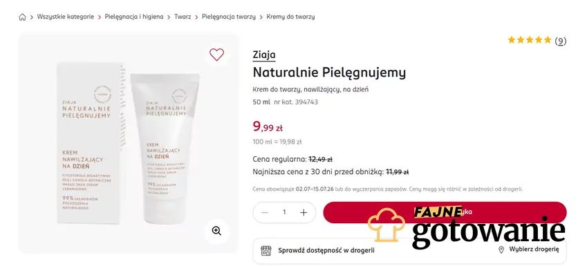 Krem do twarzy nawilżający na dzień w obniżonej cenie Rossmann - gazetka