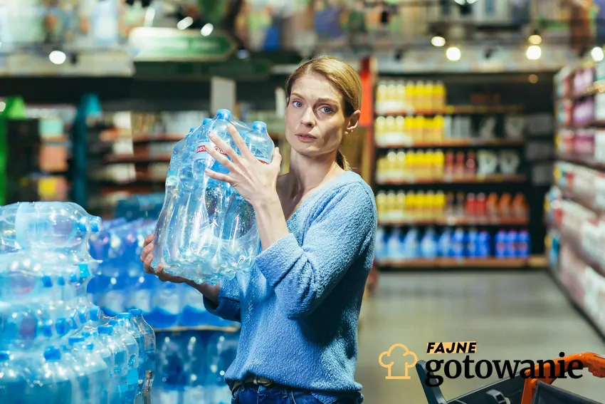 Niebawem być może będzie trzeba wkładać każdą butelkę osobno do koszyka Kobieta podnosi zgrzewkę wody