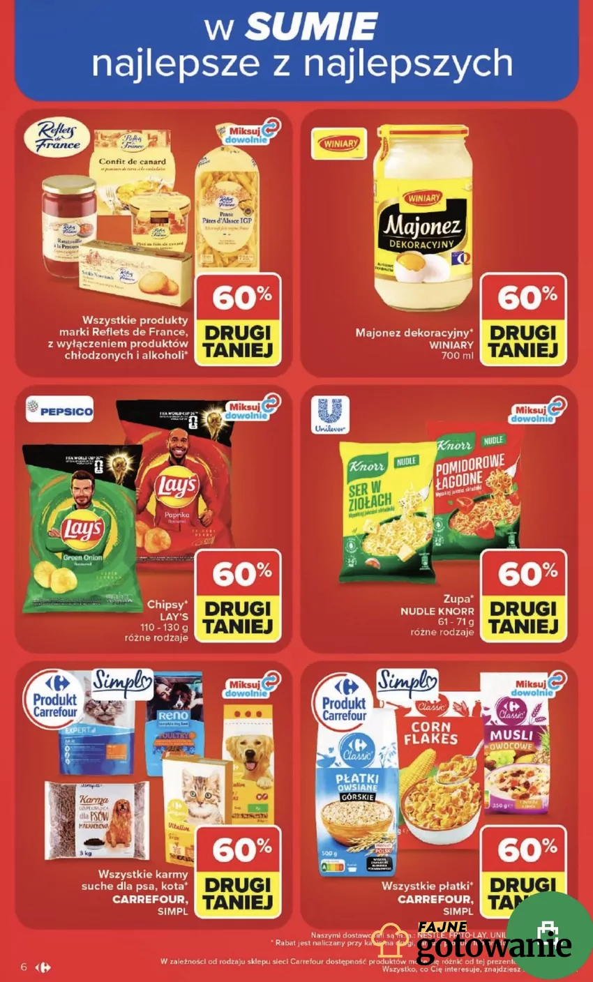 Majonez dekoracyjny Winiary (700 ml) w super promocji: drugi 60% taniej Promocje w Carrefour
