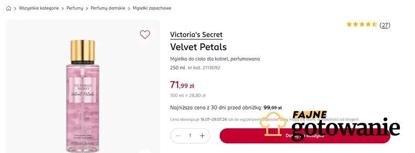 Luksusowa mgiełka do ciała dla kobiet w zaniżonej cenie Rossmann - gazetka