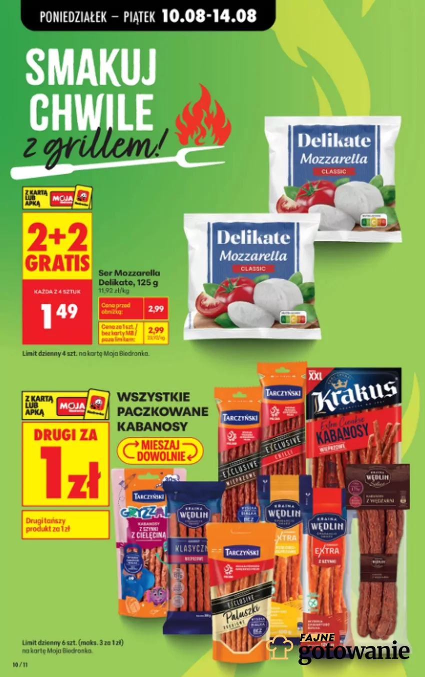 W promocji Biedronki m.in. kabanosy i mozzarella Biedronka - gazetka