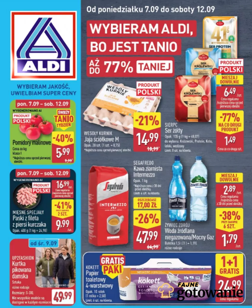 W ALDI duże obniżki cen różnych produktów Aldi - gazetka
