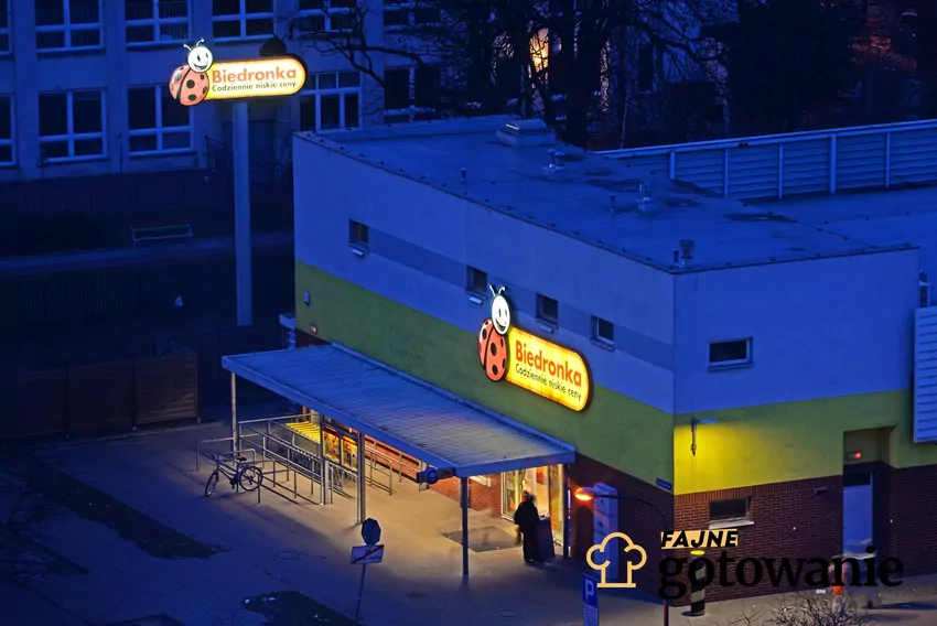 Biedronka nocą