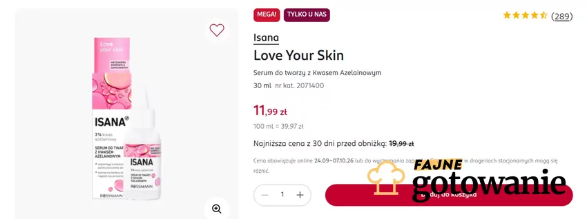 Serum do twarzy w rewelacyjnej cenie Rossmann - gazetka