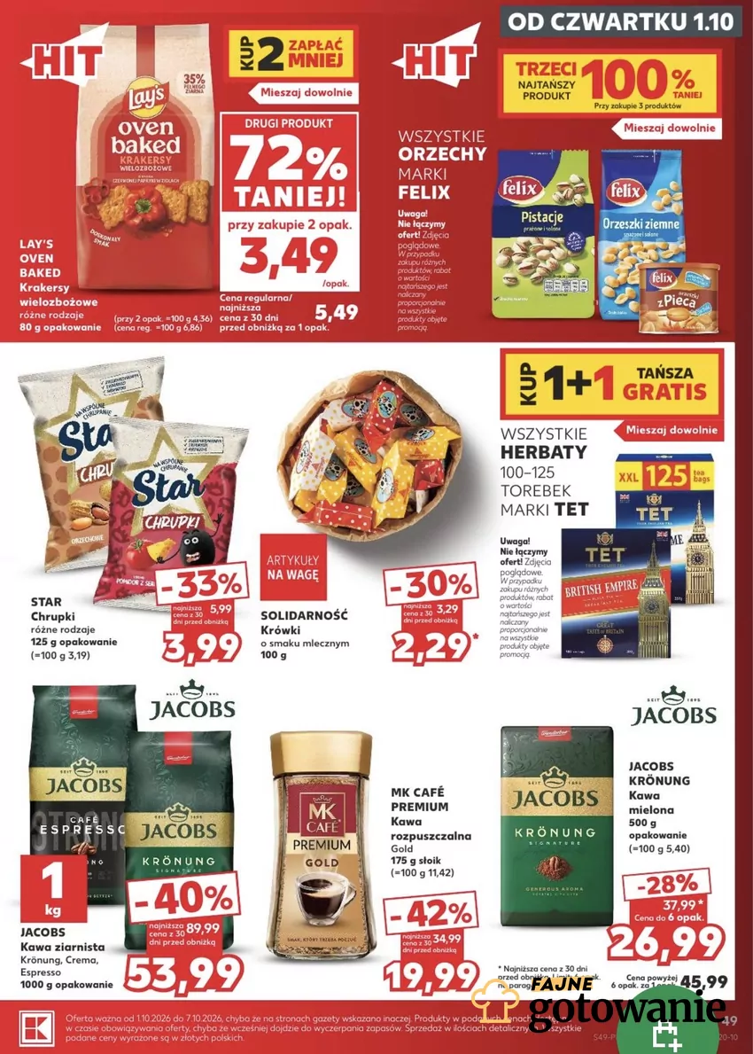 1 kg kawy ziarnistej Jacobs taniej o 40% w Kauflandzie Promocje w Kauflandzie