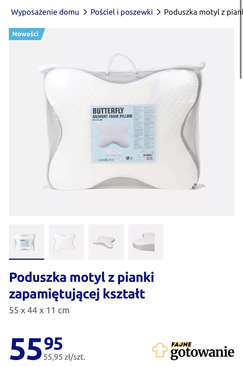 Poduszka z memory foam za niecałe 60 zł w Action Poduszka w Action
