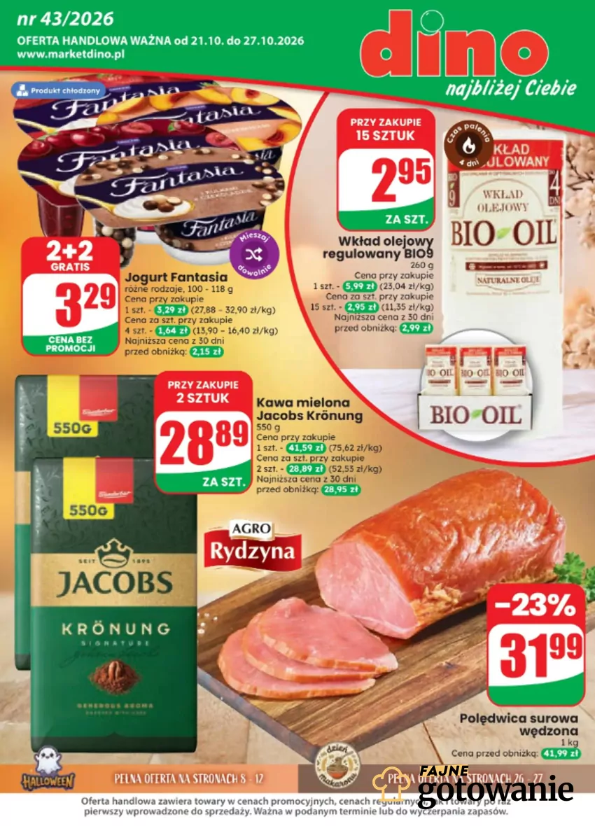 W promocji m.in. jogurty, znicze i kawa Dino - gazetka