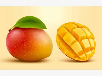 Ilustracja jak pokroić mango