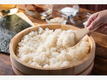 Ilustracja jak gotować ryż do sushi