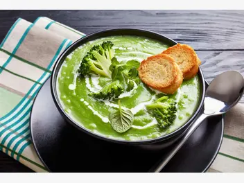 Ilustracja zupa krem z brokułów