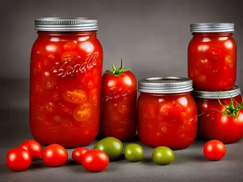 Ilustracja przepisu na: pomidory w kawałkach na zimę