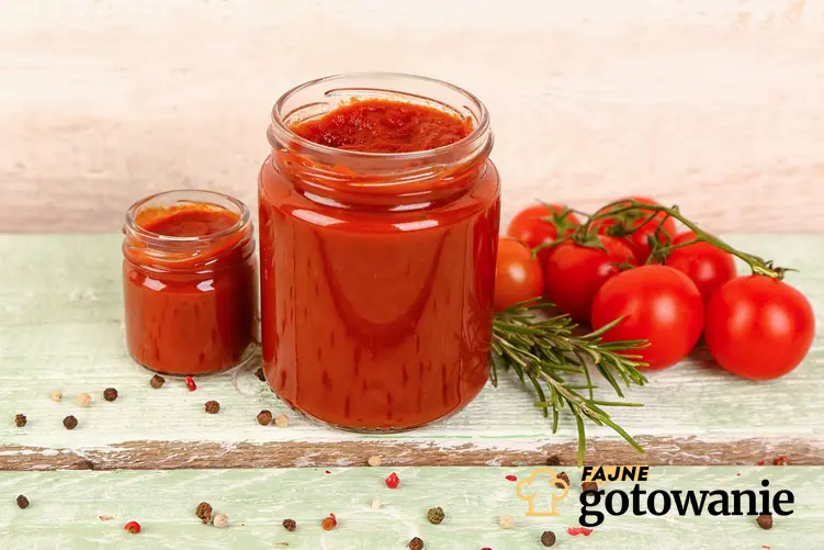 Pomidory na zupę do słoików podane w słoiczkach.