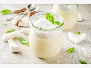 Ilustracja przepisu na: deser z mleka kokosowego