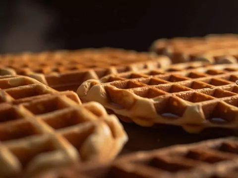 Przepis: gofry na wodzie