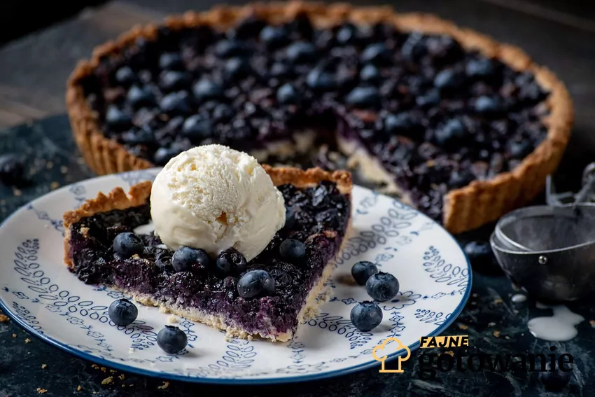 tarta jagodowa Tarta jagodowa z lodami