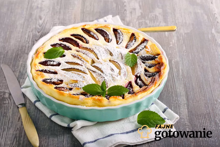 Ciasto gruszkowe z budyniem Ciasto gruszkowo-budyńowe w naczyniu