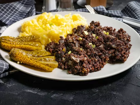 Przepis: kaszanka z cebulką