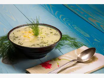 Ilustracja przepisu na: zupa koperkowa z ryżem