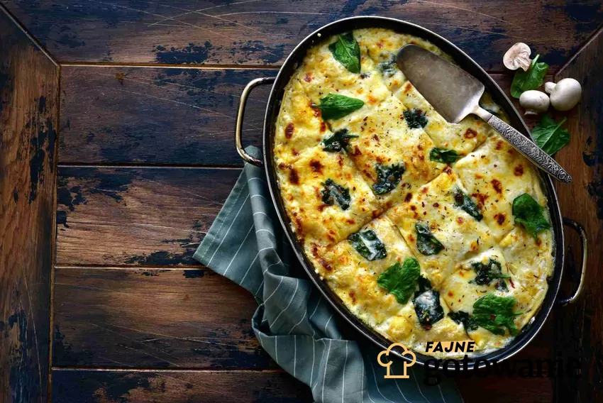 Lasagne ze szpinakiem i feta Lasagne szpinak feta przepis